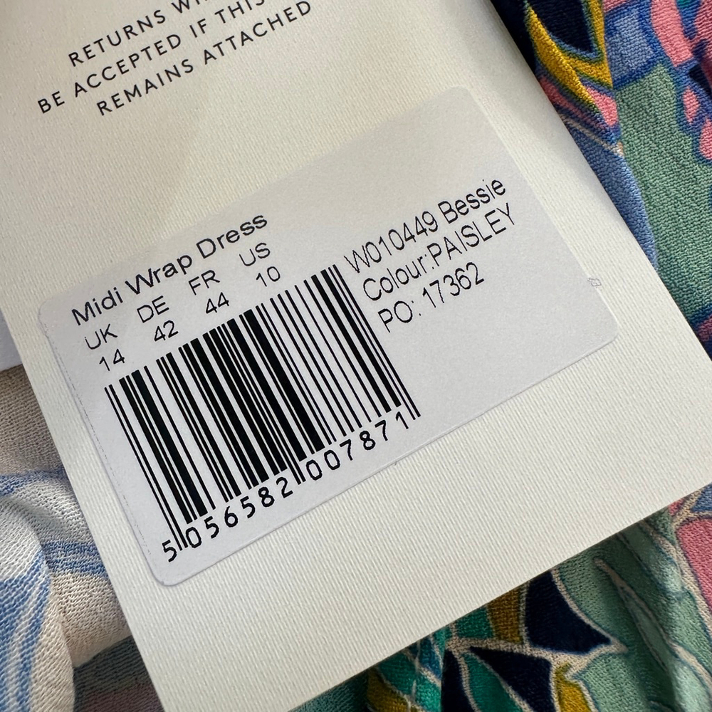 Seraphine Blue and Green Midi Dress - Picture 4 of 10